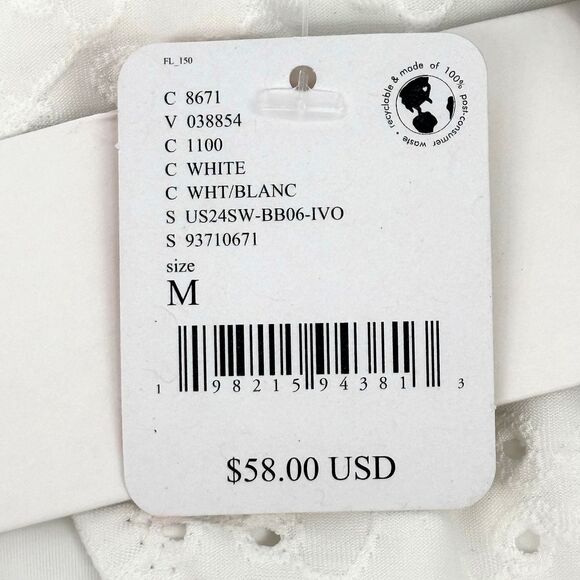 Free People Movement Rhythm Brighton Eyelet White Bikini Bottom Medium $58 NWT - Picture 12 of 16